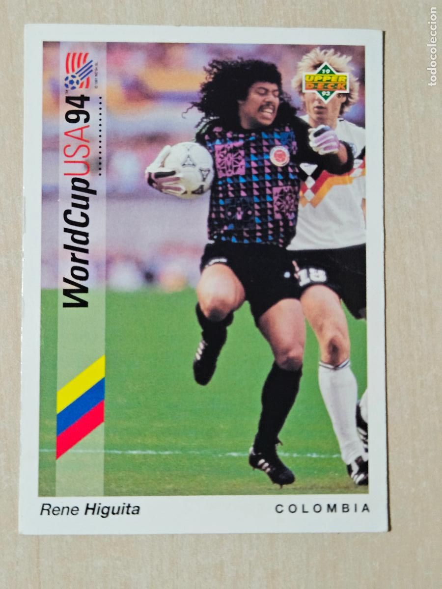 Cromos de f&uacute;tbol: N&ordm; 16 RENE HIGUITA - UPPER DECK - WORLDCUP 94 - COLOMBIA