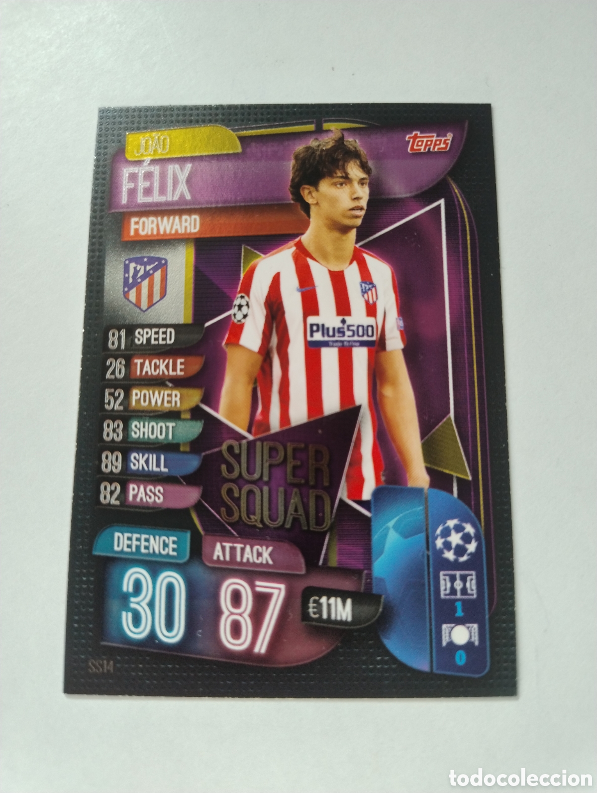 Cromos de Futebol: SS14 - Joao Felix - Atl&eacute;tico de Madrid - Topps Match Attax 2019 - 2020 Super Squad