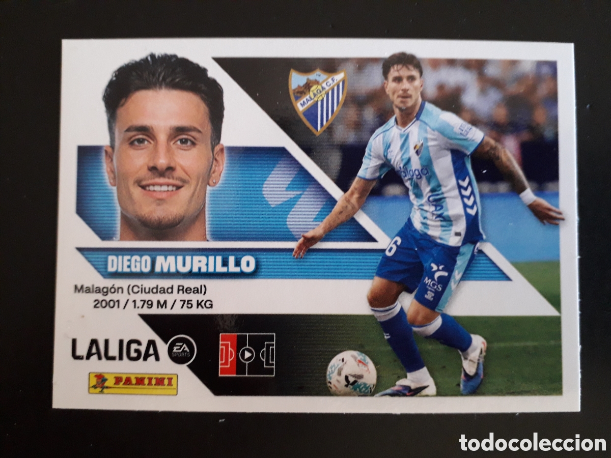 Fu&szlig;ball-Sticker: MURILLO, M&Aacute;LAGA N&deg; 6 ED ESTE 2026 2027 26 27 SIN PEGAR PEDIDO M&Iacute;NIMO 3&euro;