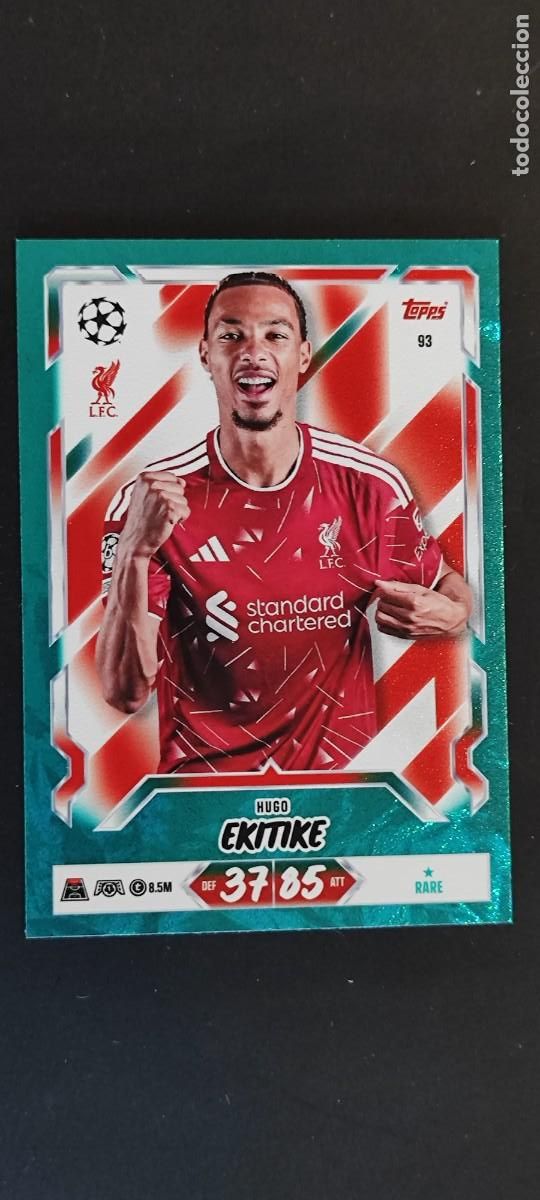 Fu&szlig;ball-Sticker: 20 ANIVERSARIO MATCH ATTAX 26/27 UCL CARD PARALELA VERDE EKITIKE LIVERPPOL # 93 TOPPS