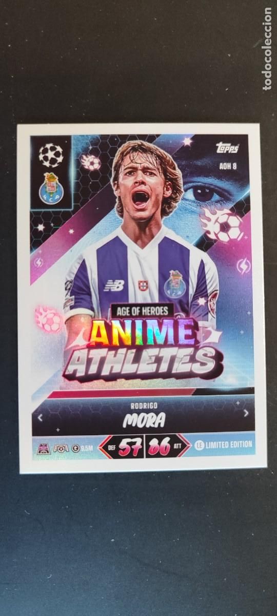 Football Stickers: 20 ANIVERSARIO MATCH ATTAX 26/27 UCL CARD ANIME MORA PORTO LE # AOH 8 TOPPS