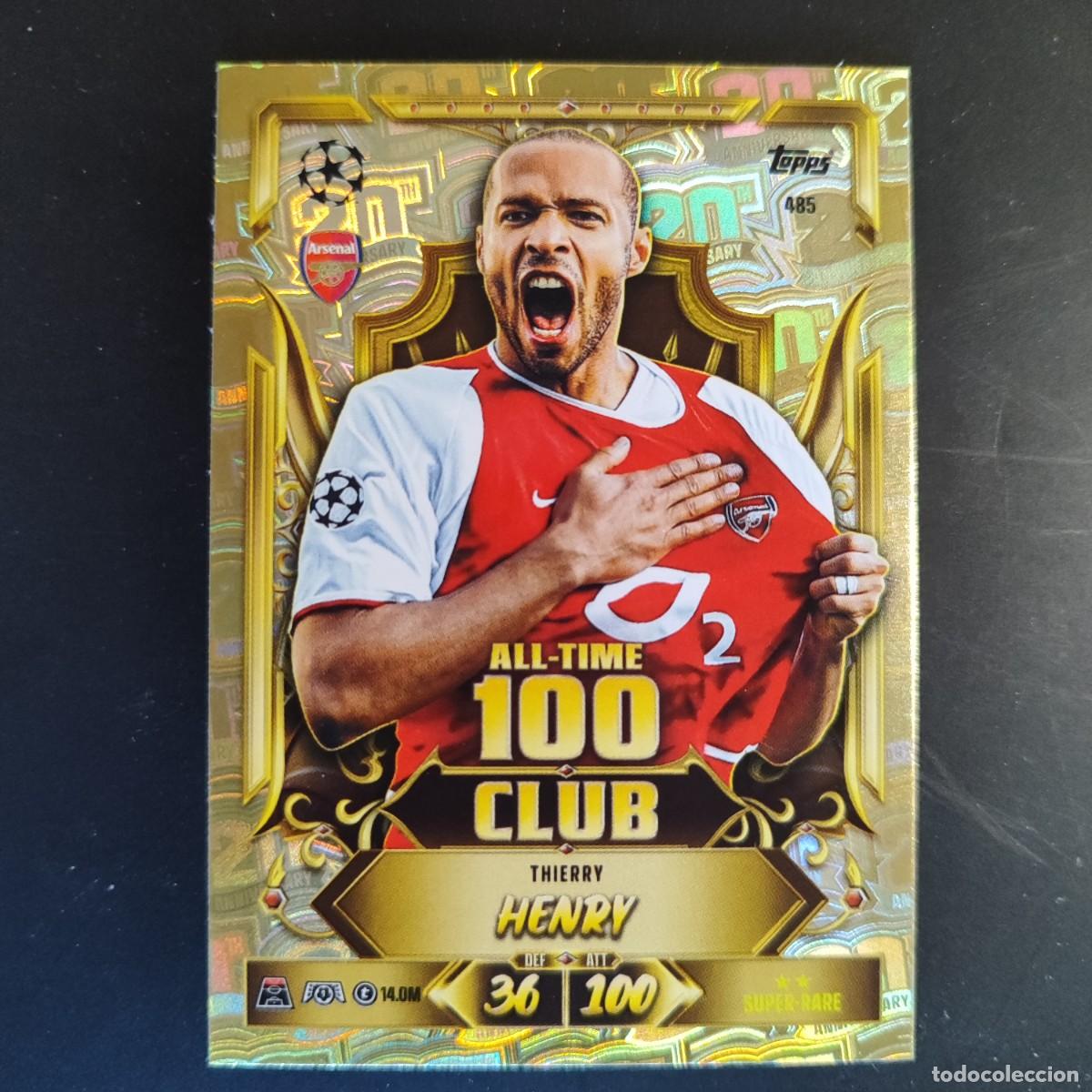 Fu&szlig;ball-Sticker: 20 ANIVERSARIO MATCH ATTAX 26/27 UCL CARD HALL TIME 100 CLUB HENRY ARSENAL # 485 TOPPS