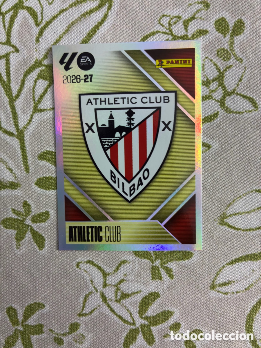 Cromos de f&uacute;tbol: Cromo Escudo Athletic Club N&ordm; 1 Metalizado - Colecci&oacute;n Este Panini Liga 2026-27 (Sin Pegar)
