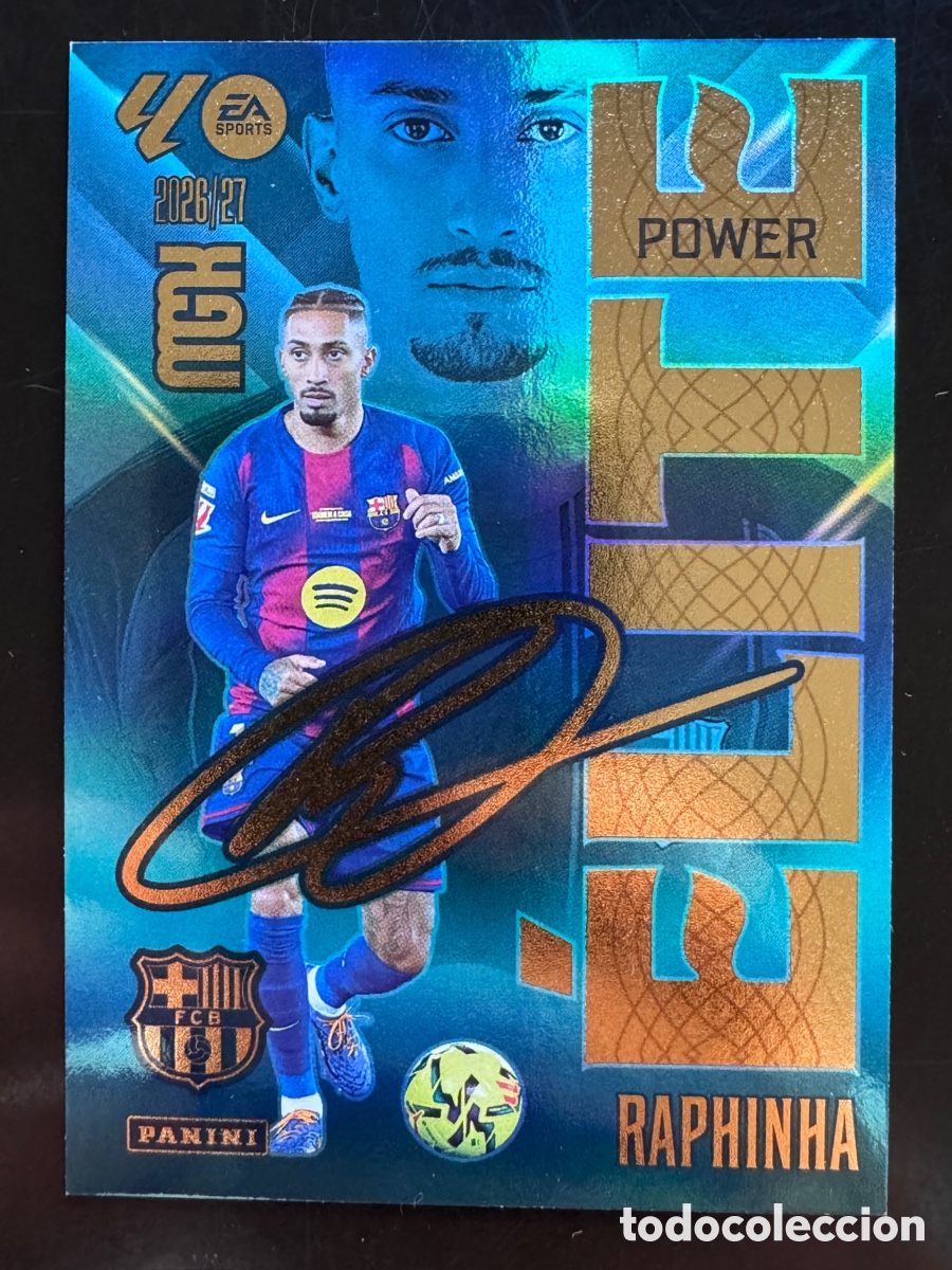 Cromos de f&uacute;tbol: Raphinha Elite Power 16P Barcelona Megacracks 2026/27