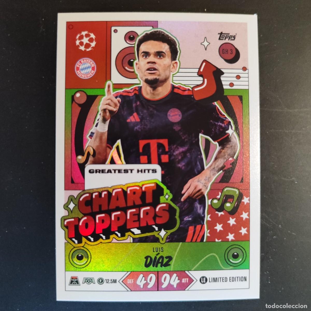 Fu&szlig;ball-Sticker: 20 ANIVERSARIO MATCH ATTAX 26/27 UCL CARD CHART TOPPERS LUIS DIAZ BAYER MUNICH LE # GH3 TOPPS
