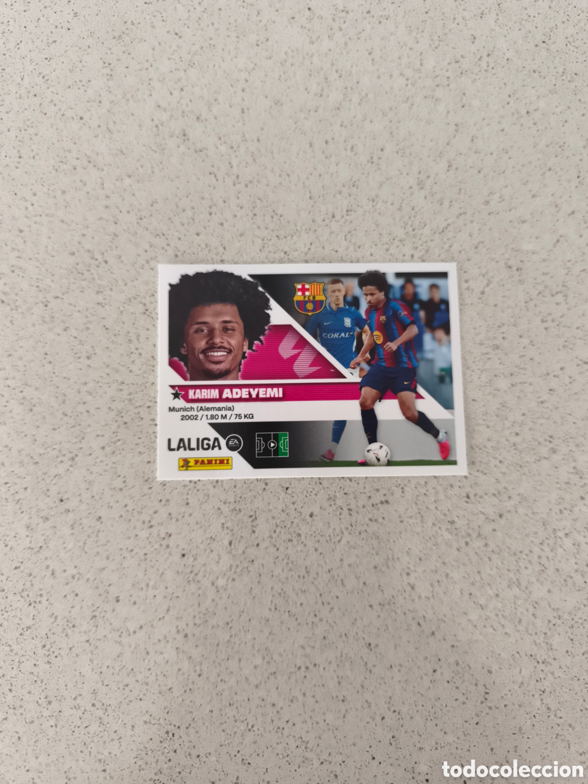 Football Stickers: CROMO N&Uacute;MERO 19 &Uacute;LTIMO FICHAJE ADEYEMI FC BARCELONA. LIGA ESTE 26/27. PANINI. SEGUNDA EDICI&Oacute;N.