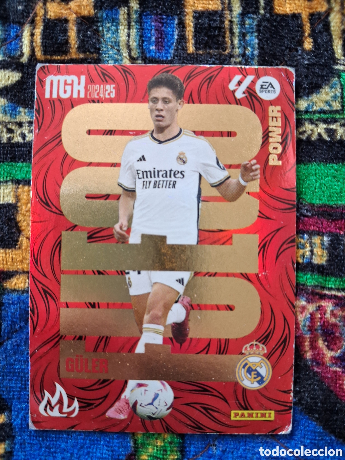 Cromos de f&uacute;tbol: G&uuml;ler Fuego Power N&ordm; P380 Real Madrid LaLiga Santander Megacracks 2024 2025 Panini 24 25
