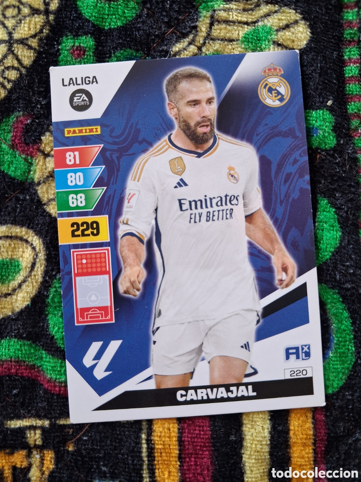 Cromos de f&uacute;tbol: CARVAJAL REAL MADRID N&ordm; 220 LIGA ADRENALYN XL 2023 2024 PANINI 23 24