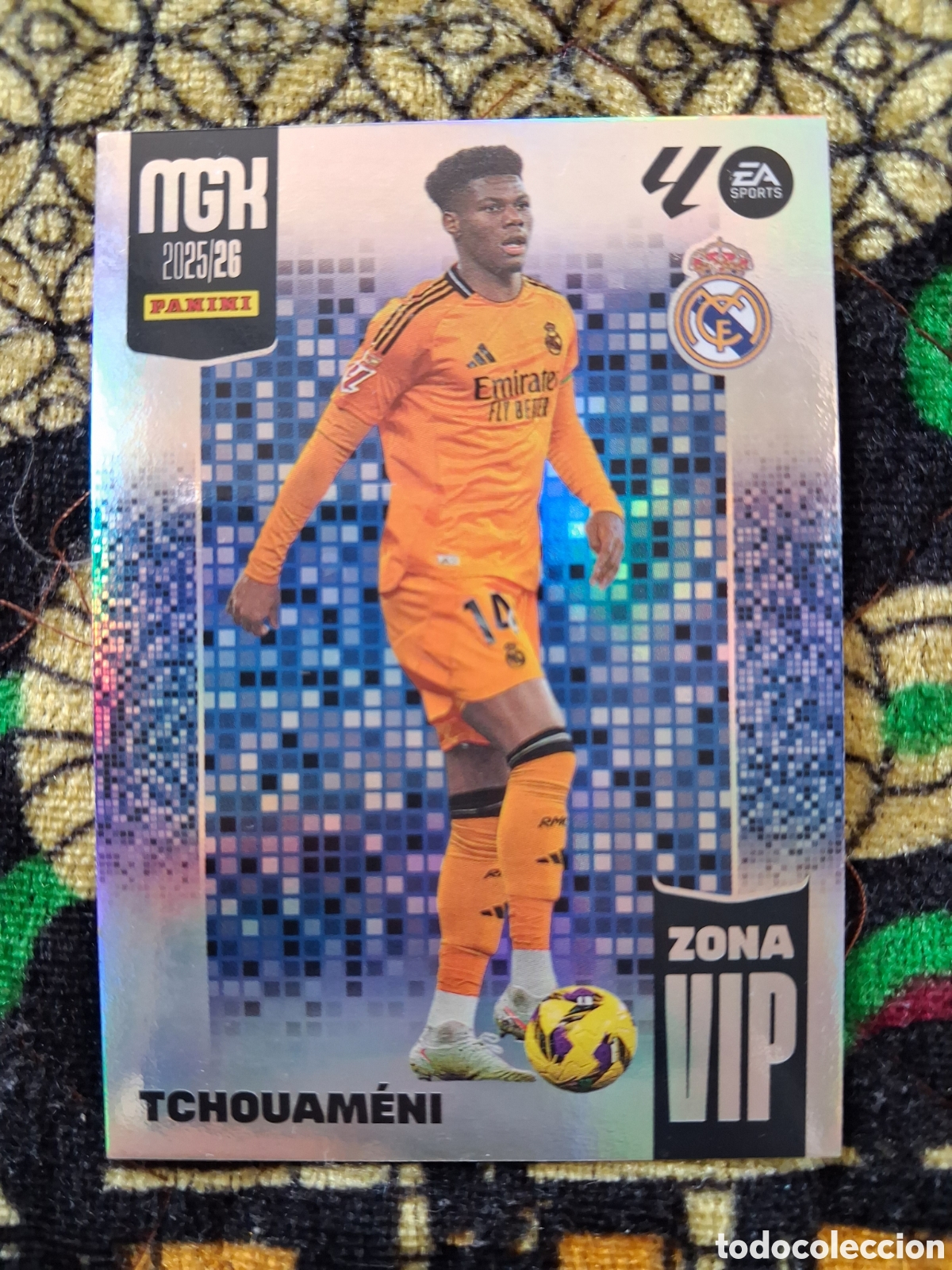 Cromos de f&uacute;tbol: 405 TCHOUAM&Eacute;NI (Real Madrid CF) ZONA VIP. Liga 2025 2026 25 26 Megacracks (Panini)