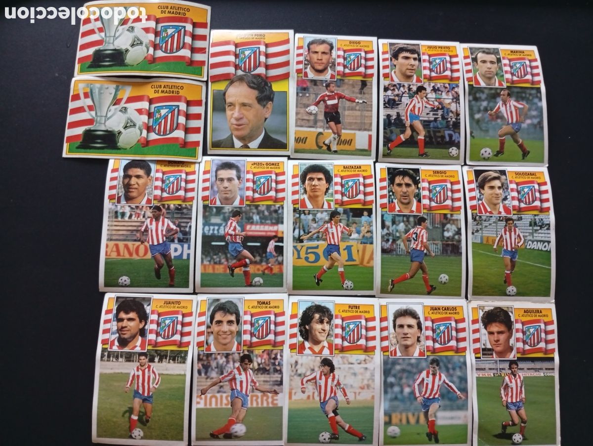 Fu&szlig;ball-Sticker: Cromos liga 90/91 Atl&eacute;tico Madrid
