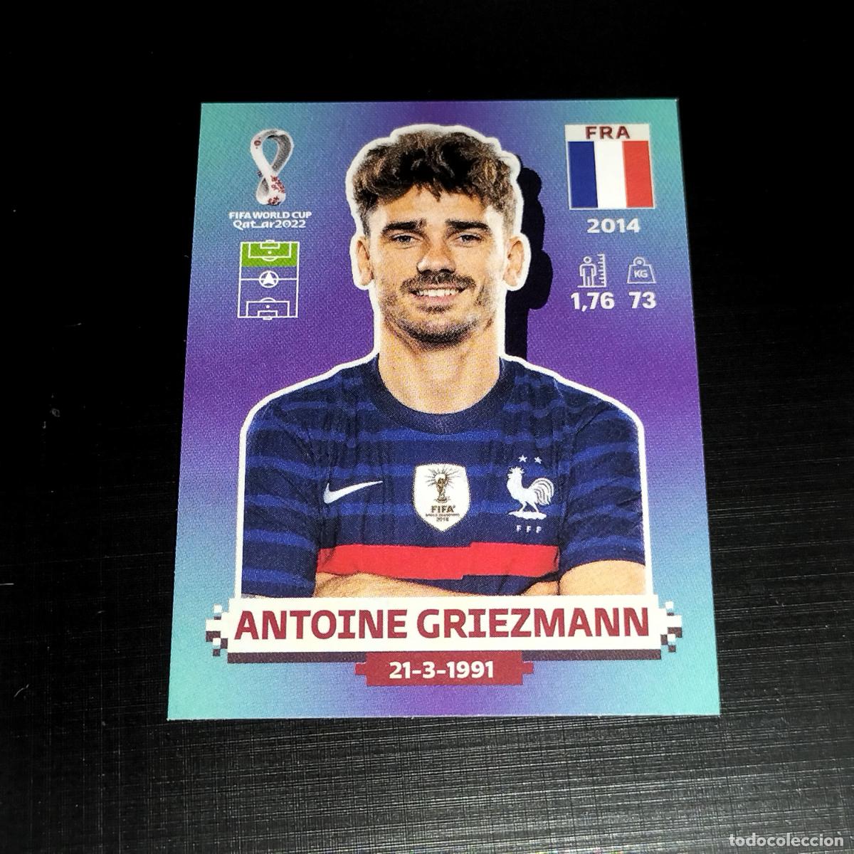 Cromos de f&uacute;tbol: FRA 18 ANTOINE GRIEZMANN FRANCIA CROMOS STICKER MUNDIAL QTAR 22 2022 FIFA WORLD CUP PANINI