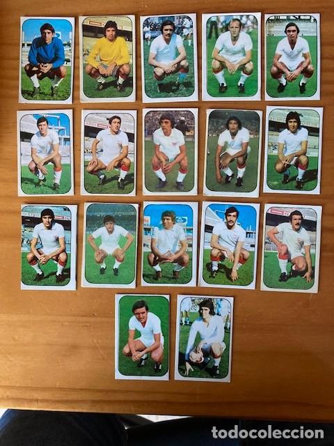 Cromos de f&uacute;tbol: LOTE 17 CROMOS SEVILLA 76 77 ESTE RECUPERADOS (2 NUNCA PEGADOS)