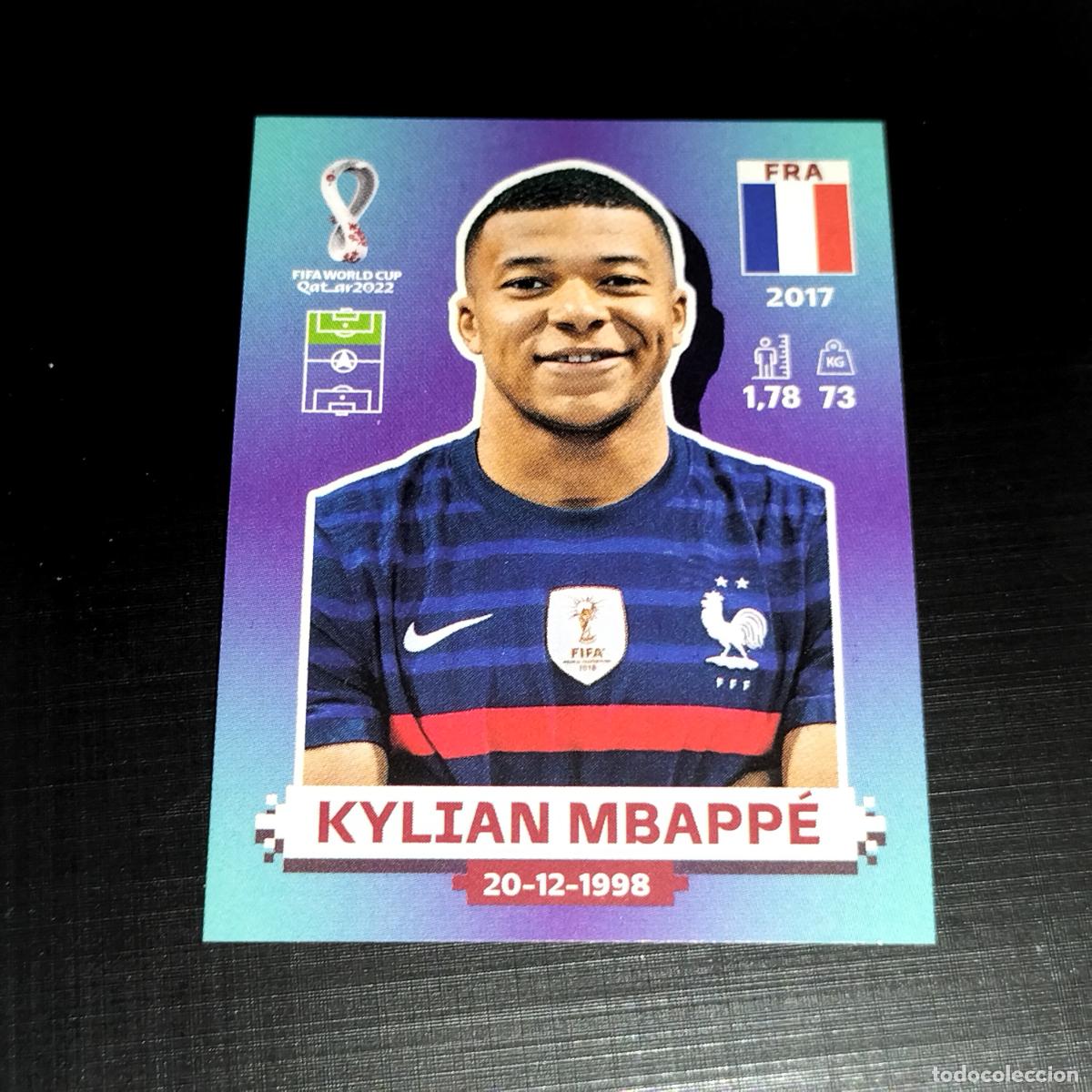 Cromos de f&uacute;tbol: FRA 19 KYLIAN MBAPPE FRANCIA CROMOS STICKER MUNDIAL QTAR 22 2022 FIFA WORLD CUP PANINI