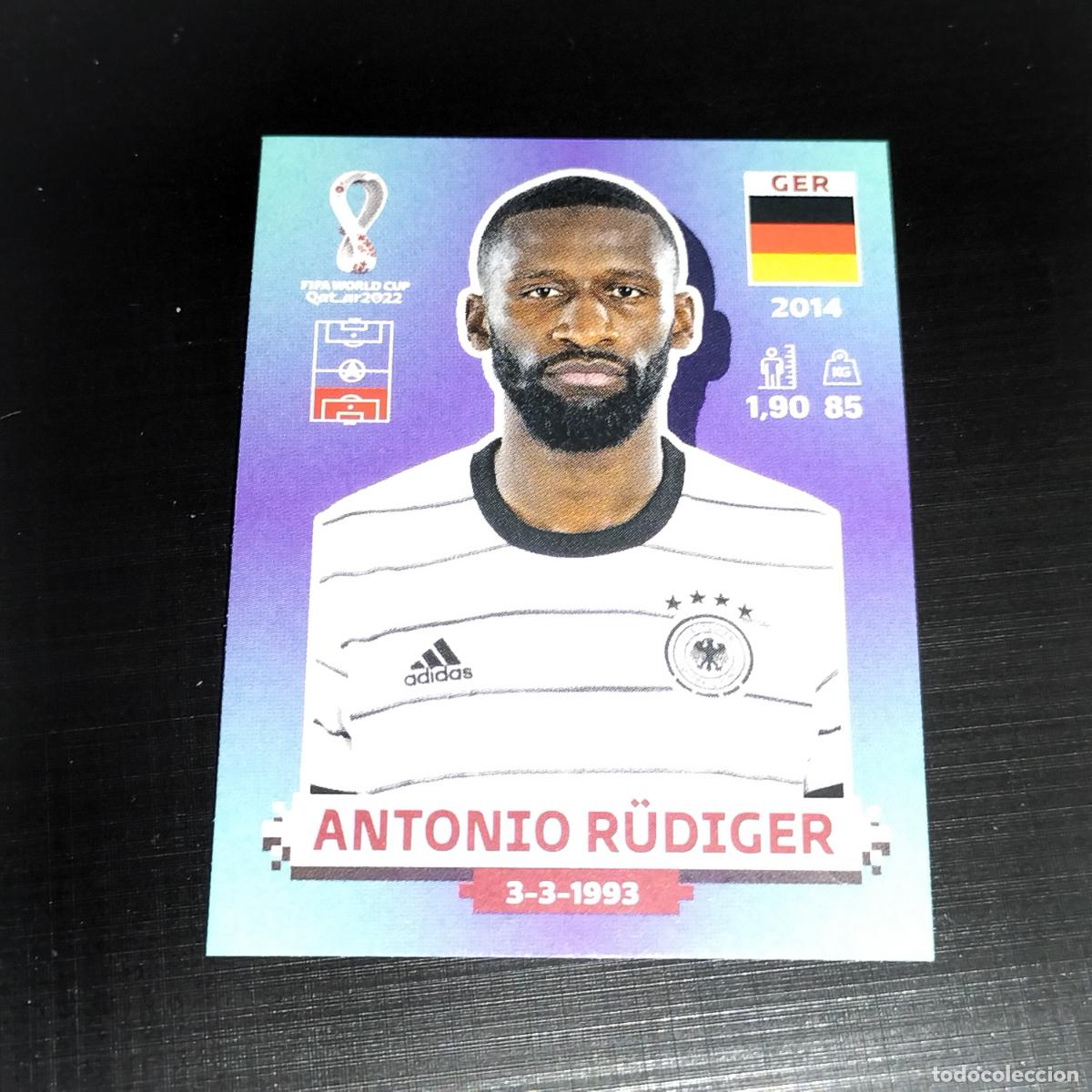 Fu&szlig;ball-Sticker: GER 9 ANTONIO RUDIGER ALEMANIA CROMOS STICKER MUNDIAL QTAR 22 2022 FIFA WORLD CUP PANINI