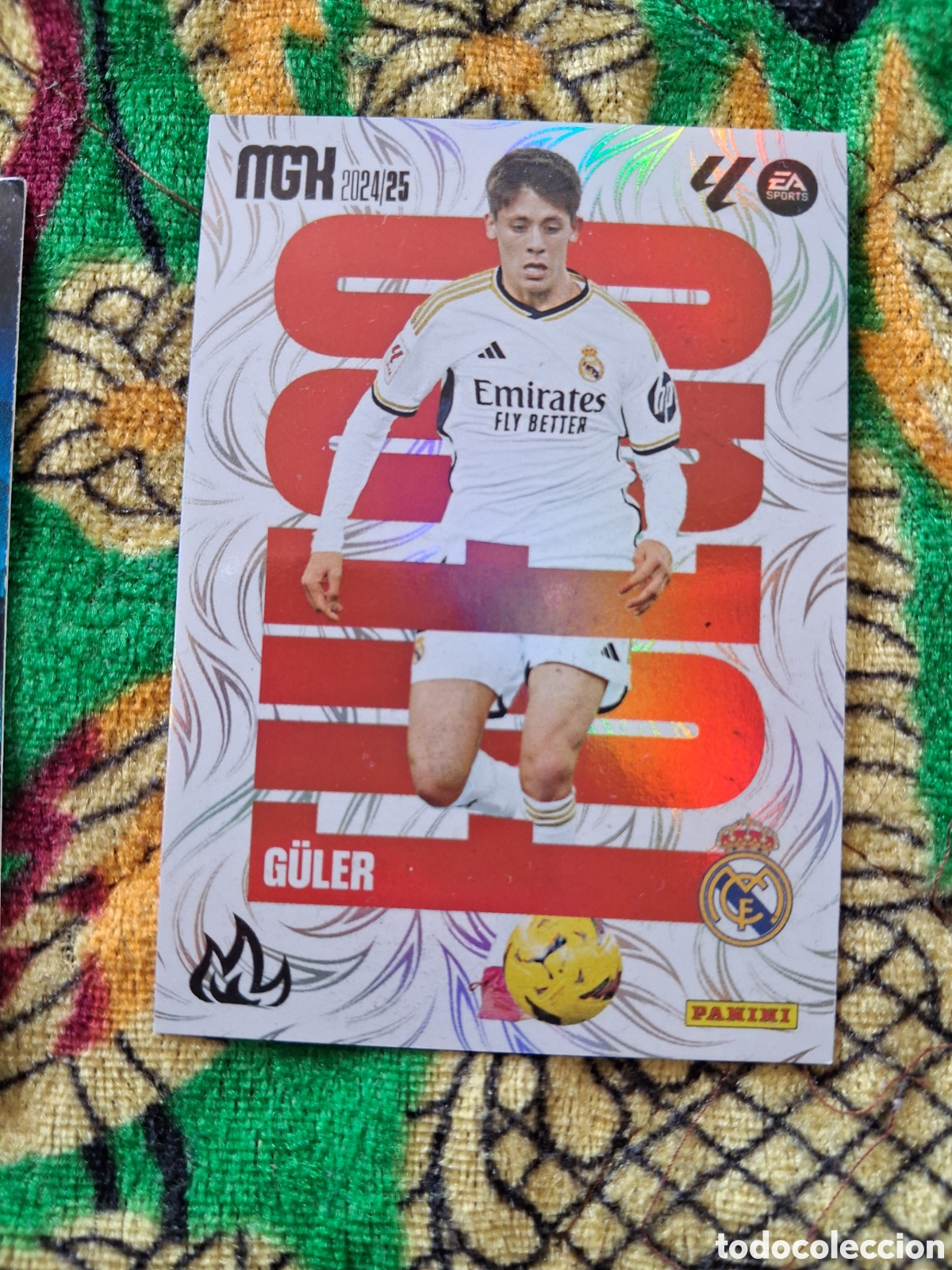 Cromos de f&uacute;tbol: 380 G&Uuml;LER (Real Madrid CF) FUEGO. Liga 2024 2025 24 25 Megacracks (Panini)