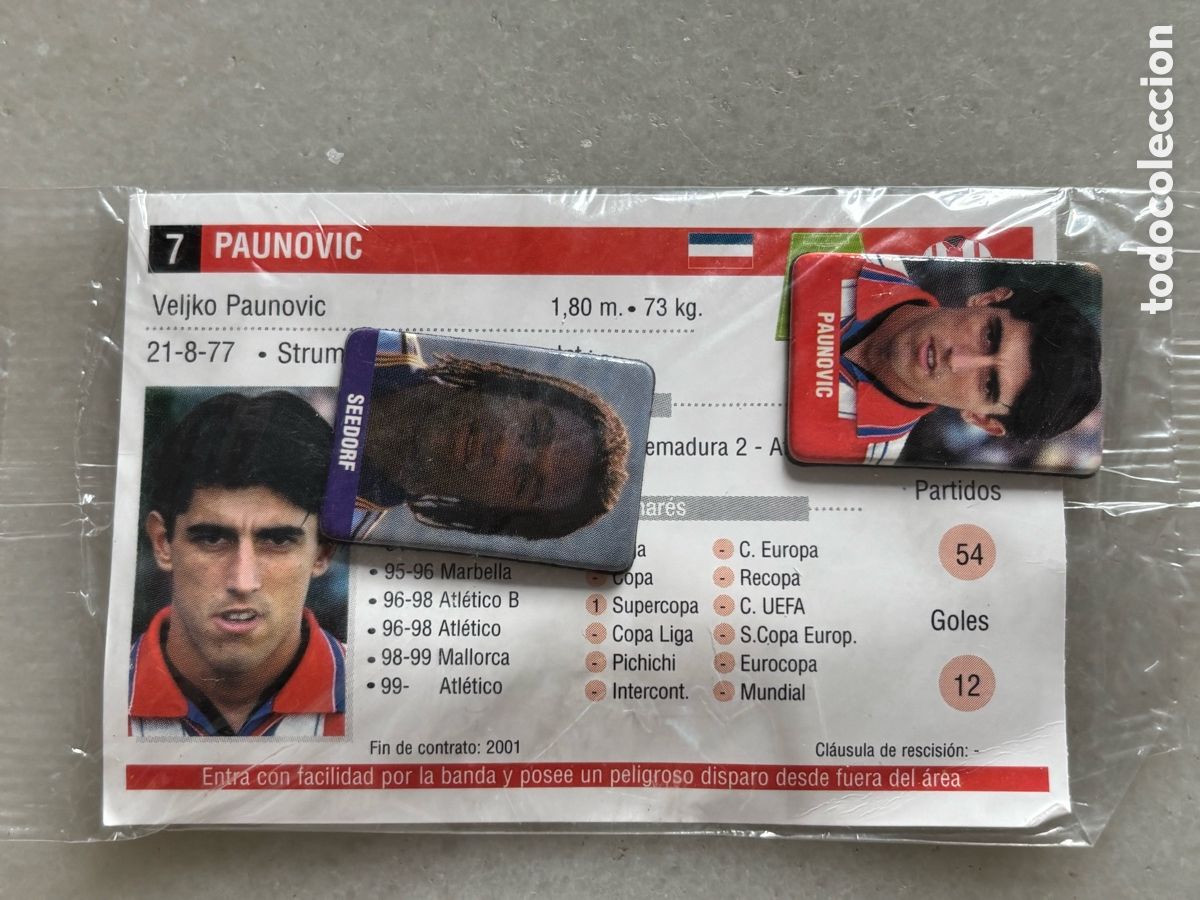 Fu&szlig;ball-Sticker: Blister de Cromos, Ficha, Toni atl&eacute;tico, Madrid, Seidor Real Madrid