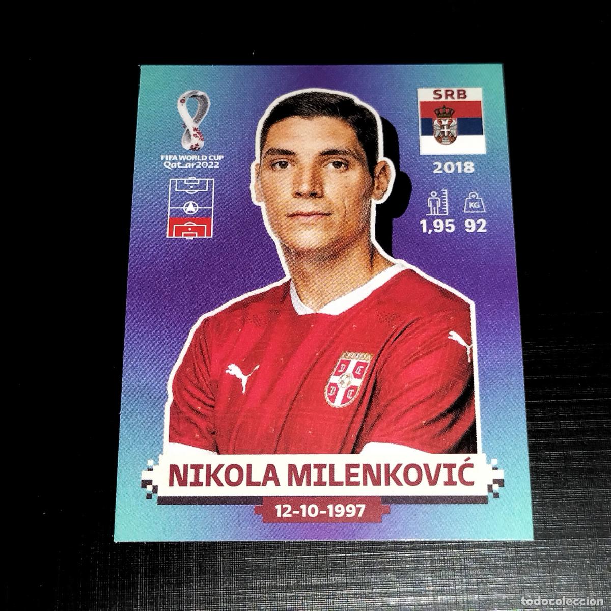 Fu&szlig;ball-Sticker: SRB 5 NIKOLA MILENKOVIC SERBIA CROMOS STICKER MUNDIAL QTAR 22 2022 FIFA WORLD CUP PANINI