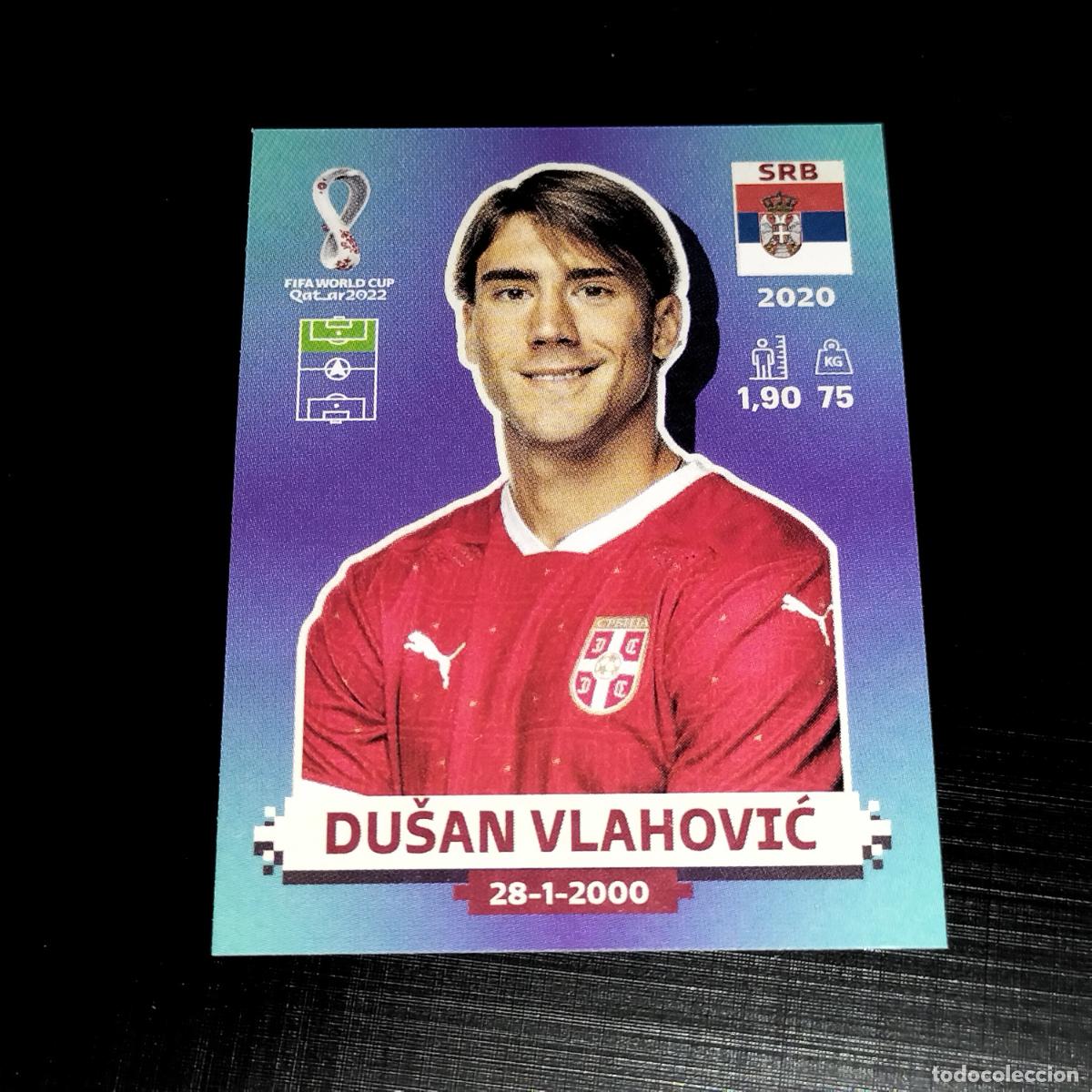 Cromos de f&uacute;tbol: SRB 20 DUSAN VLAHOVIC SERBIA CROMOS STICKER MUNDIAL QTAR 22 2022 FIFA WORLD CUP PANINI