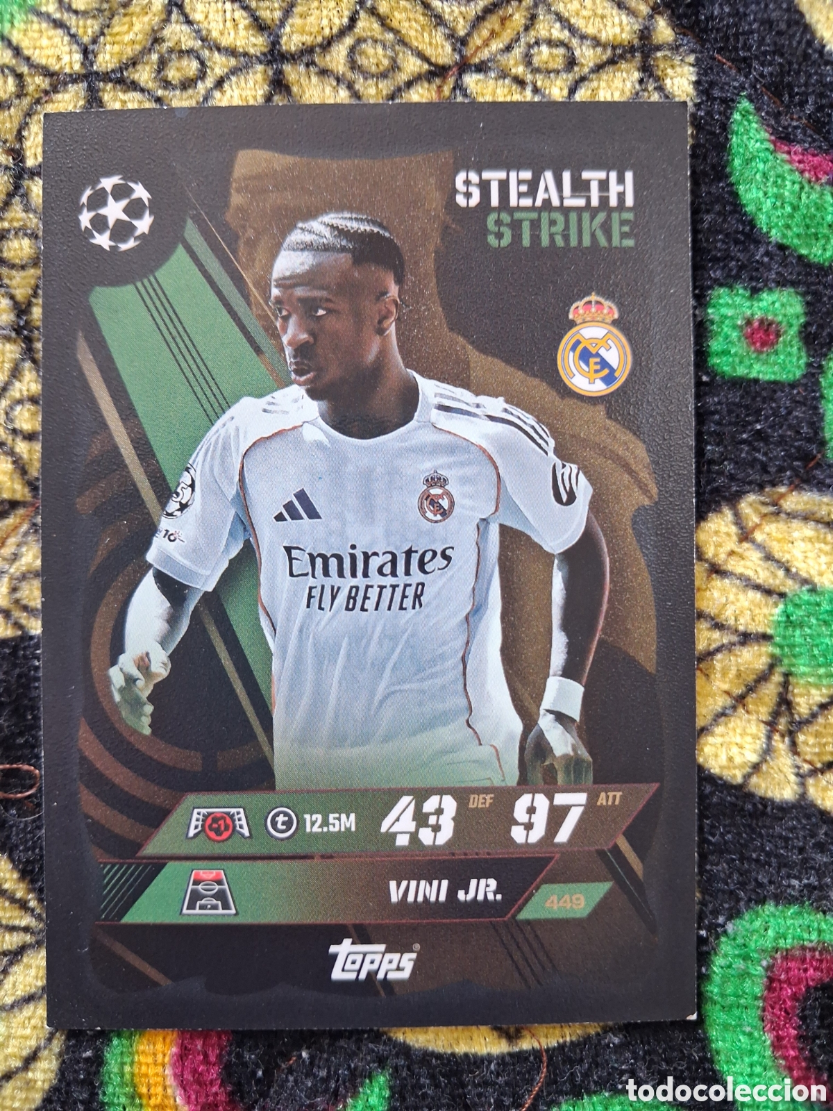 Cromos de f&uacute;tbol: Topps Match Attax 2025 2026 - Stealth Strike 449 Vinicius JR