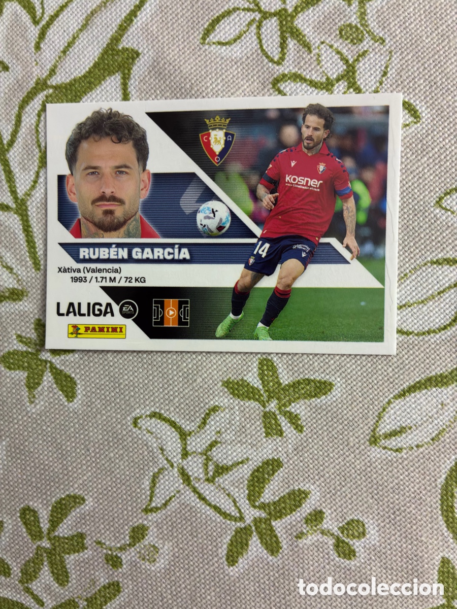 Cromos de f&uacute;tbol: Cromo Rub&eacute;n Garc&iacute;a N&ordm; 14 CA Osasuna - Colecci&oacute;n Este Panini Liga 2026-27 (Sin Pegar)