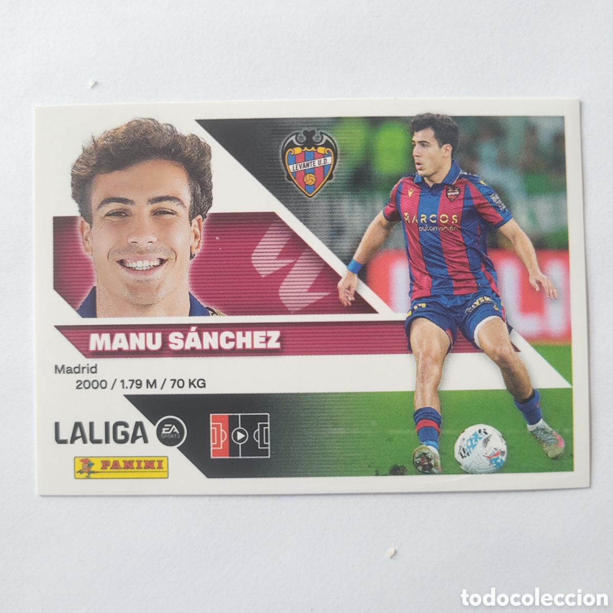 Cromos de f&uacute;tbol: 9 Manu Sanchez Levante UD [Sticker] / La Liga Este 2026