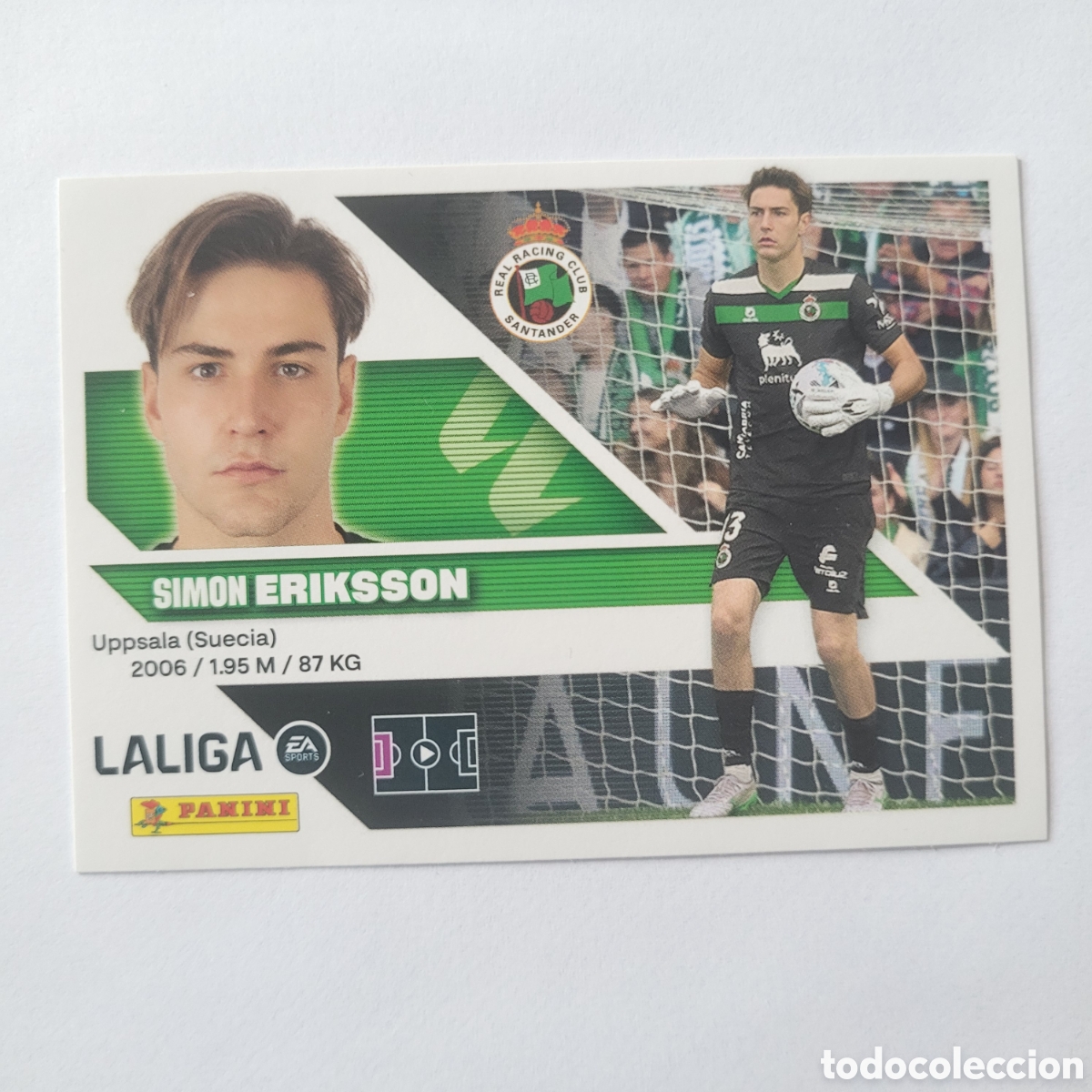 Cromos de f&uacute;tbol: 4 Simon Eriksson R. Racing Club [Sticker] / La Liga Este 2026