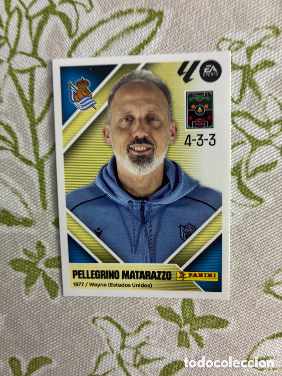 Cromos de f&uacute;tbol: Entrenador Pellegrino Matarazzo N&ordm; 2 Real Sociedad - Colecci&oacute;n Panini Liga 2026-27 (Sin Pegar)