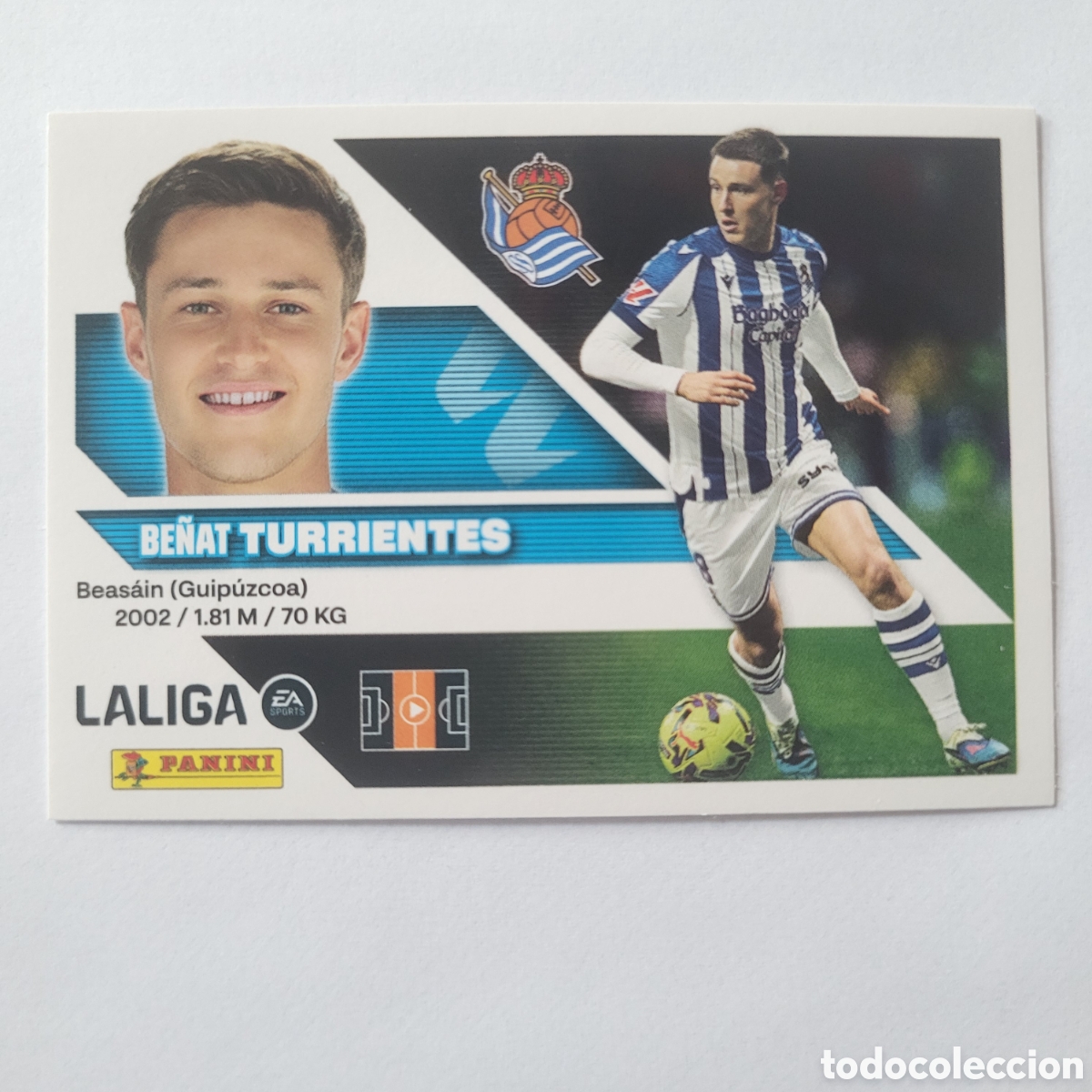 Cromos de f&uacute;tbol: 12 Be&ntilde;at Turrientes Real Sociedad [Sticker] / La Liga Este 2026