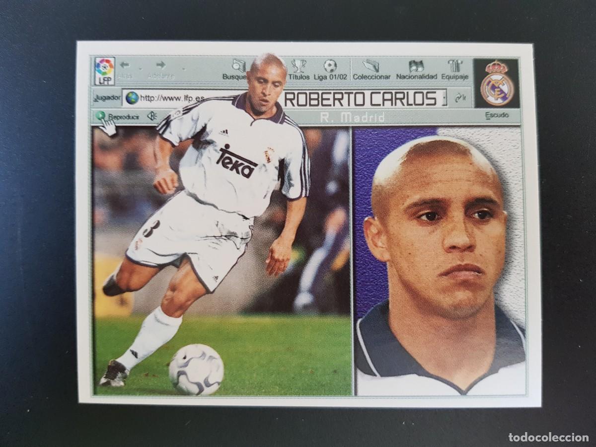 Fu&szlig;ball-Sticker: Este Liga 2001/2002 2001 2002 01/02 01 02 Roberto Carlos Real Madrid nuevo sin pegar nunca pegado