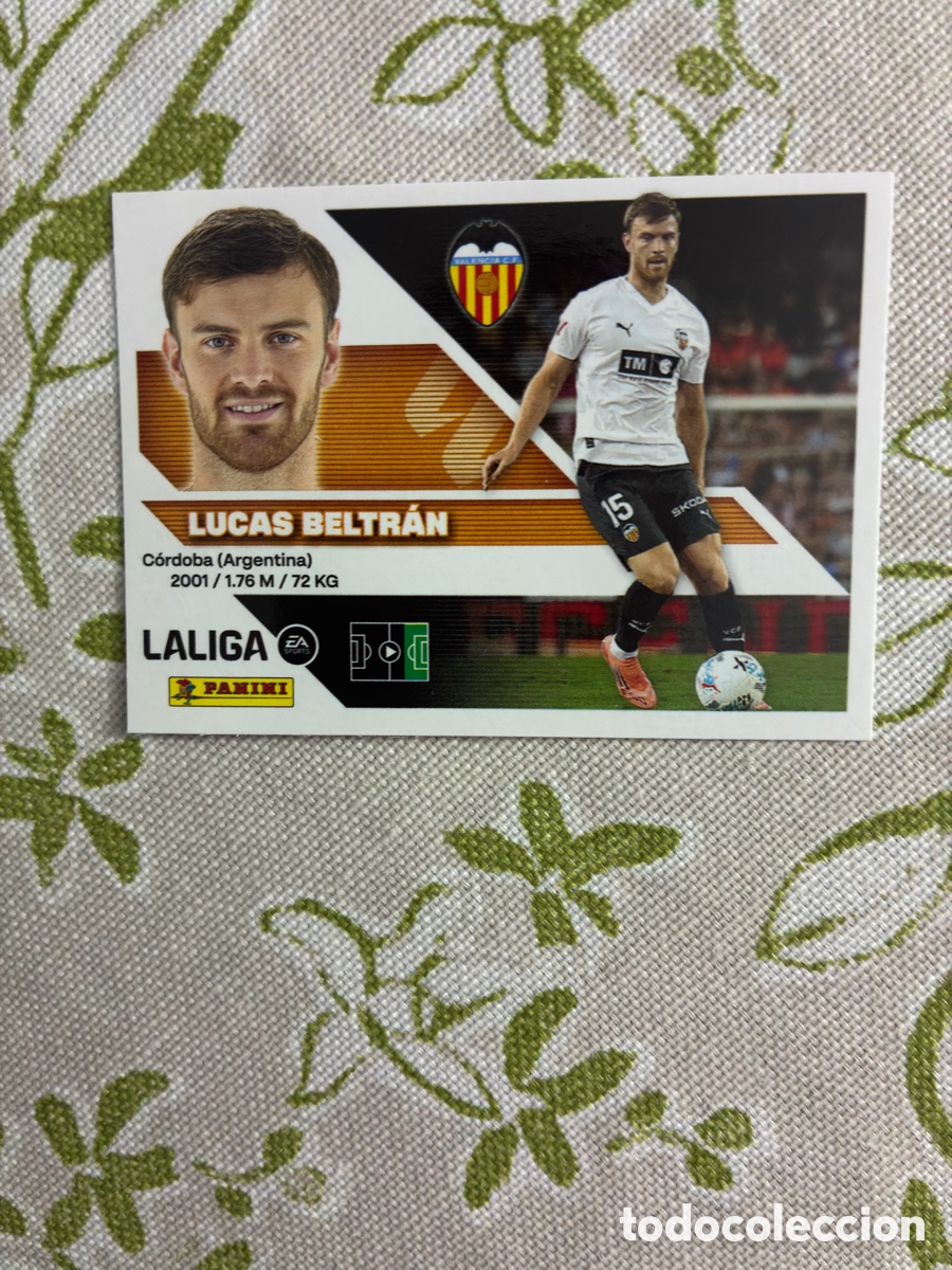 Cromos de f&uacute;tbol: Cromo Lucas Beltr&aacute;n N&ordm; 20B Valencia CF - Colecci&oacute;n Este Panini Liga 2026-27 (Sin Pegar)