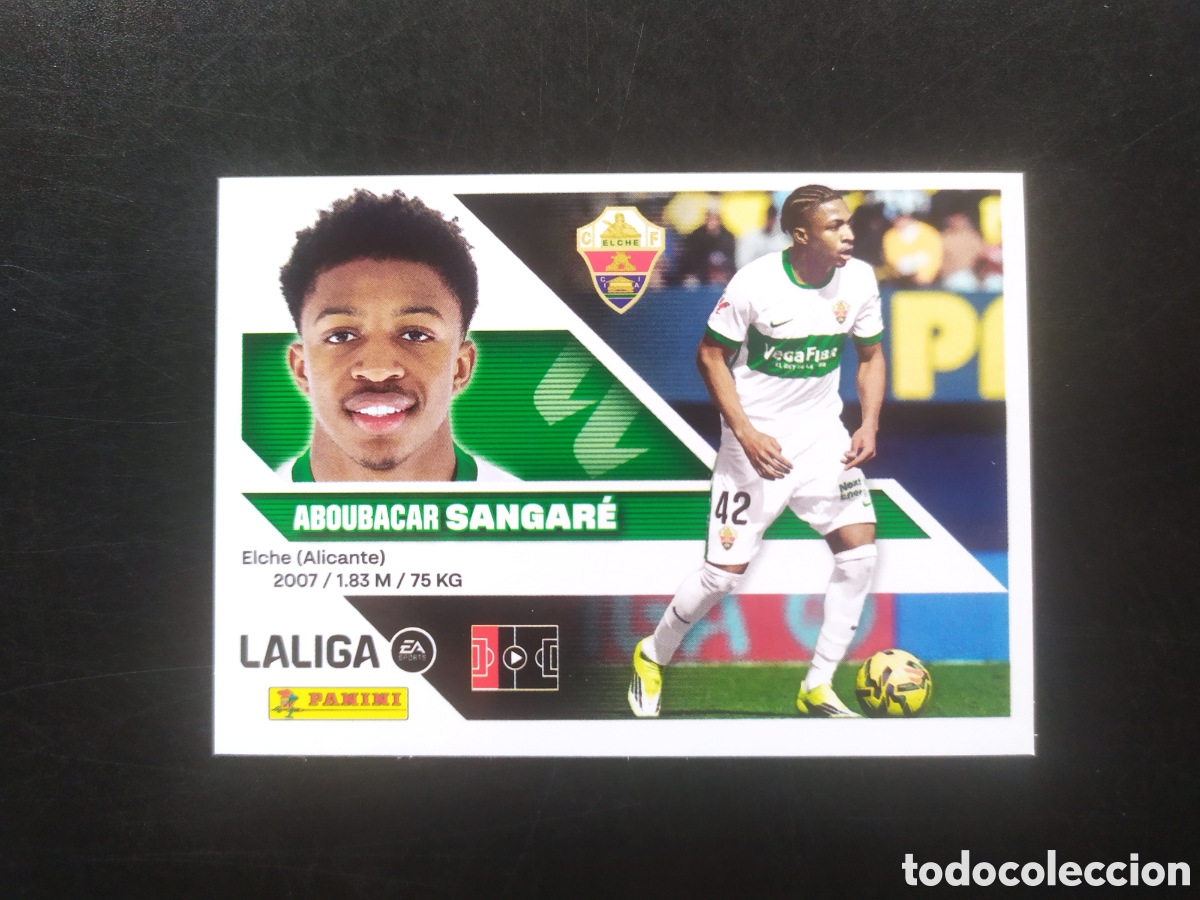 Cromos de f&uacute;tbol: Liga este 2026 2027 26 27 panini Sangare n&deg; 9B 9 B Elche