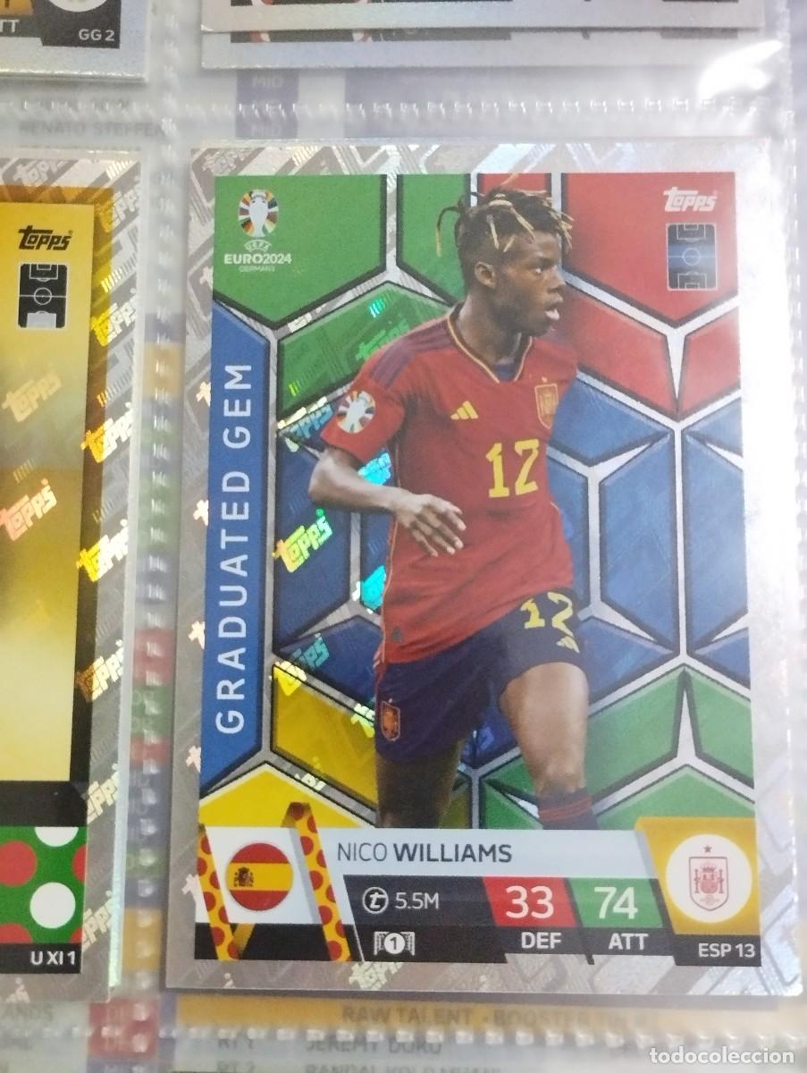 Cromos de f&uacute;tbol: CROMO CARD EURO 24 EUROCOPA 2024 MATCH ATTAX GRADUATED GEM ESP13 ESP 13 NICO WILLIAMS ESPA&Ntilde;A