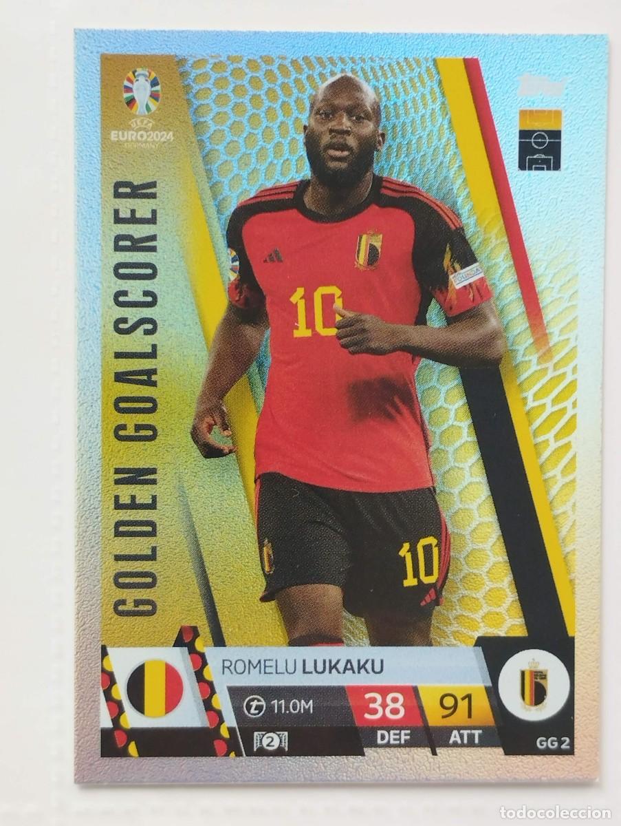Cromos de f&uacute;tbol: CROMO CARD EURO 24 EUROCOPA 2024 MATCH ATTAX GOLDEN GOALSCORER GG2 GG 2 LUKAKU BELGICA