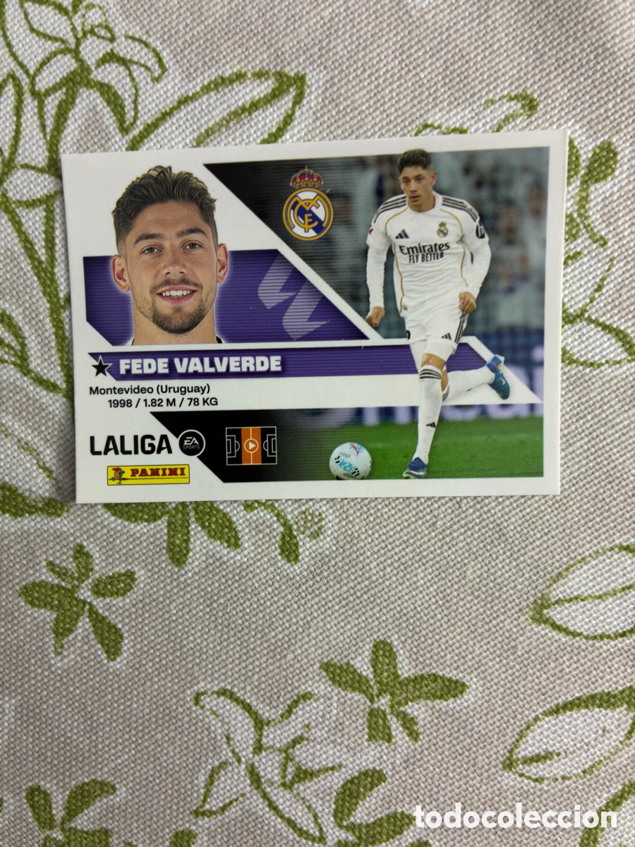 Cromos de f&uacute;tbol: Cromo Fede Valverde N&ordm; 12 Real Madrid Estrella - Colecci&oacute;n Este Panini Liga 2026-27 (Sin Pegar)