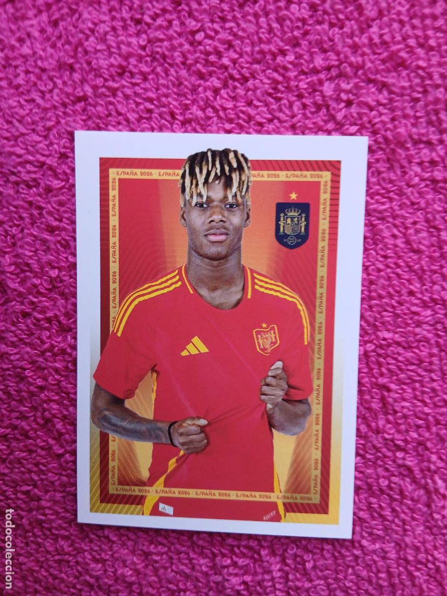 Cromos de f&uacute;tbol: espa&ntilde;a 2026 5nico williams selecci&oacute;n espa&ntilde;ola panini carrefour family mundial de futbol (I)