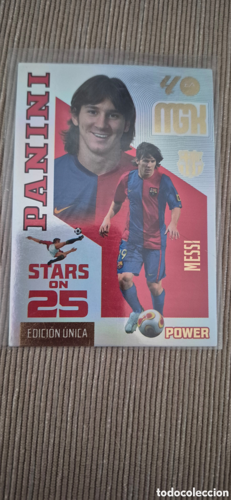 Cromos de f&uacute;tbol: CROMO MESSI MGK BARCELONA
