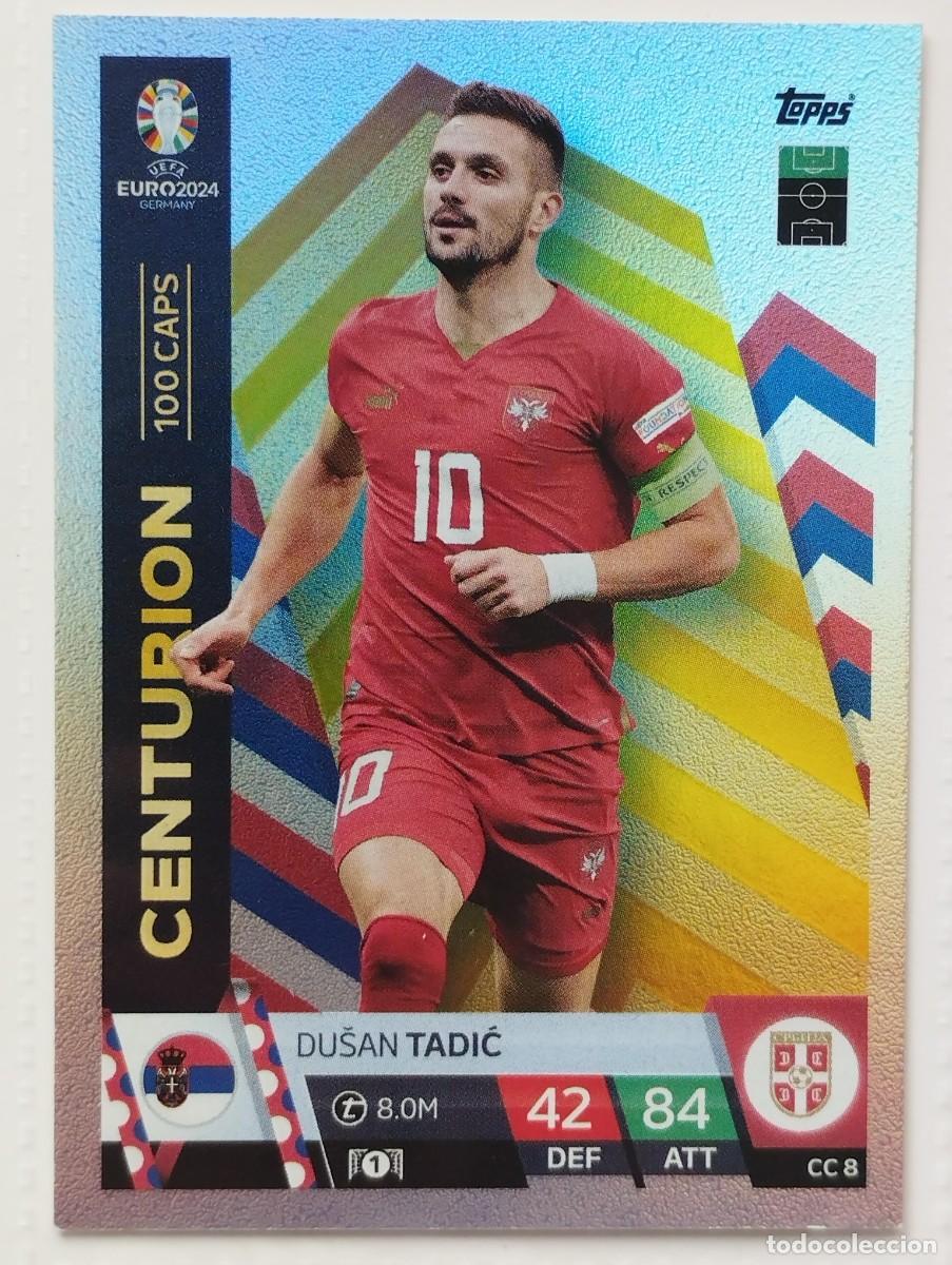 Cromos de f&uacute;tbol: CROMO CARD EURO 24 EUROCOPA 2024 MATCH ATTAX CENTURION DUSAN TADIC CC8 CC8 SERBIA