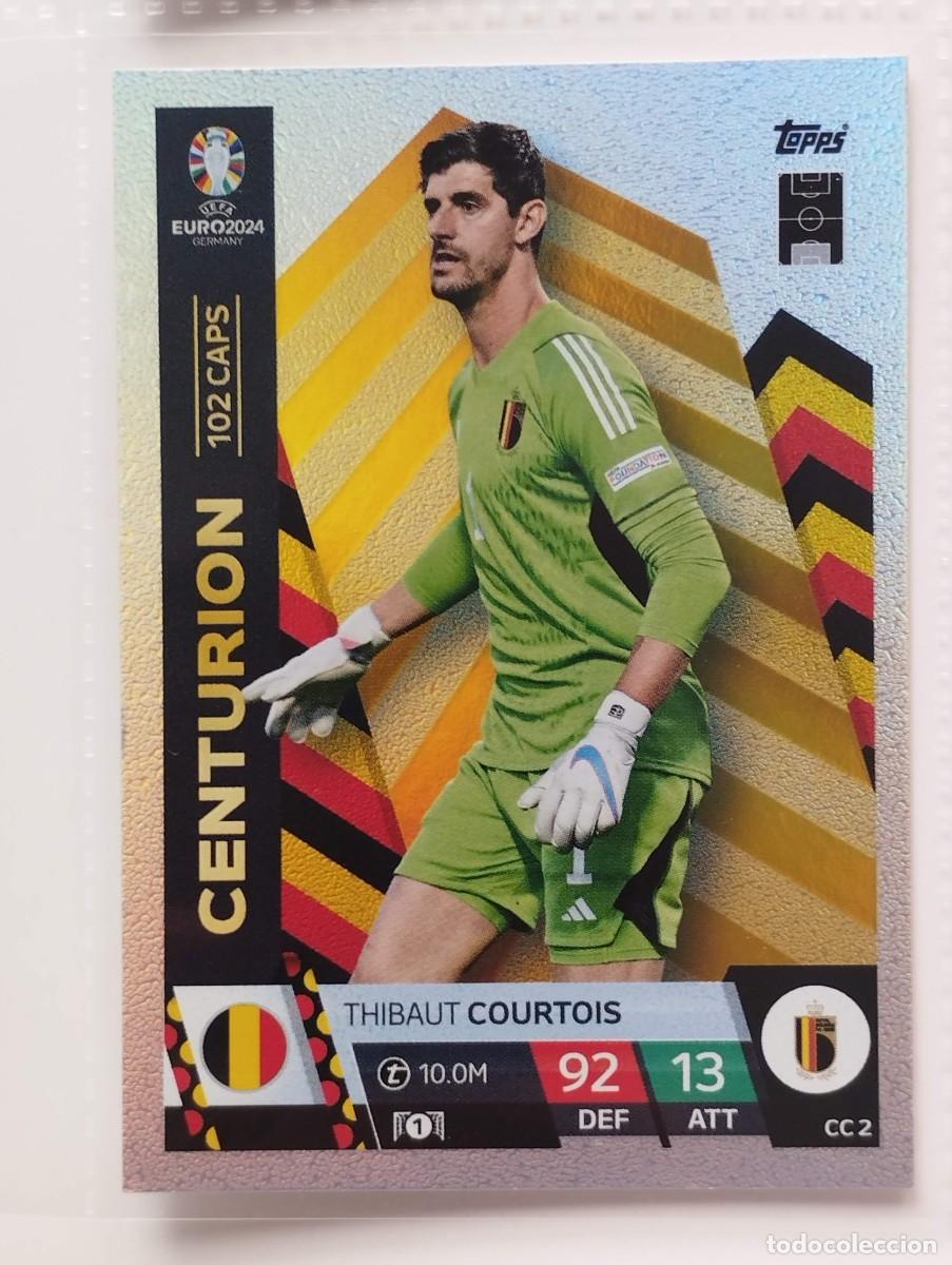 Cromos de f&uacute;tbol: CROMO CARD EURO 24 EUROCOPA 2024 MATCH ATTAX CENTURION CC2 CC2 COURTOIS BELGICA