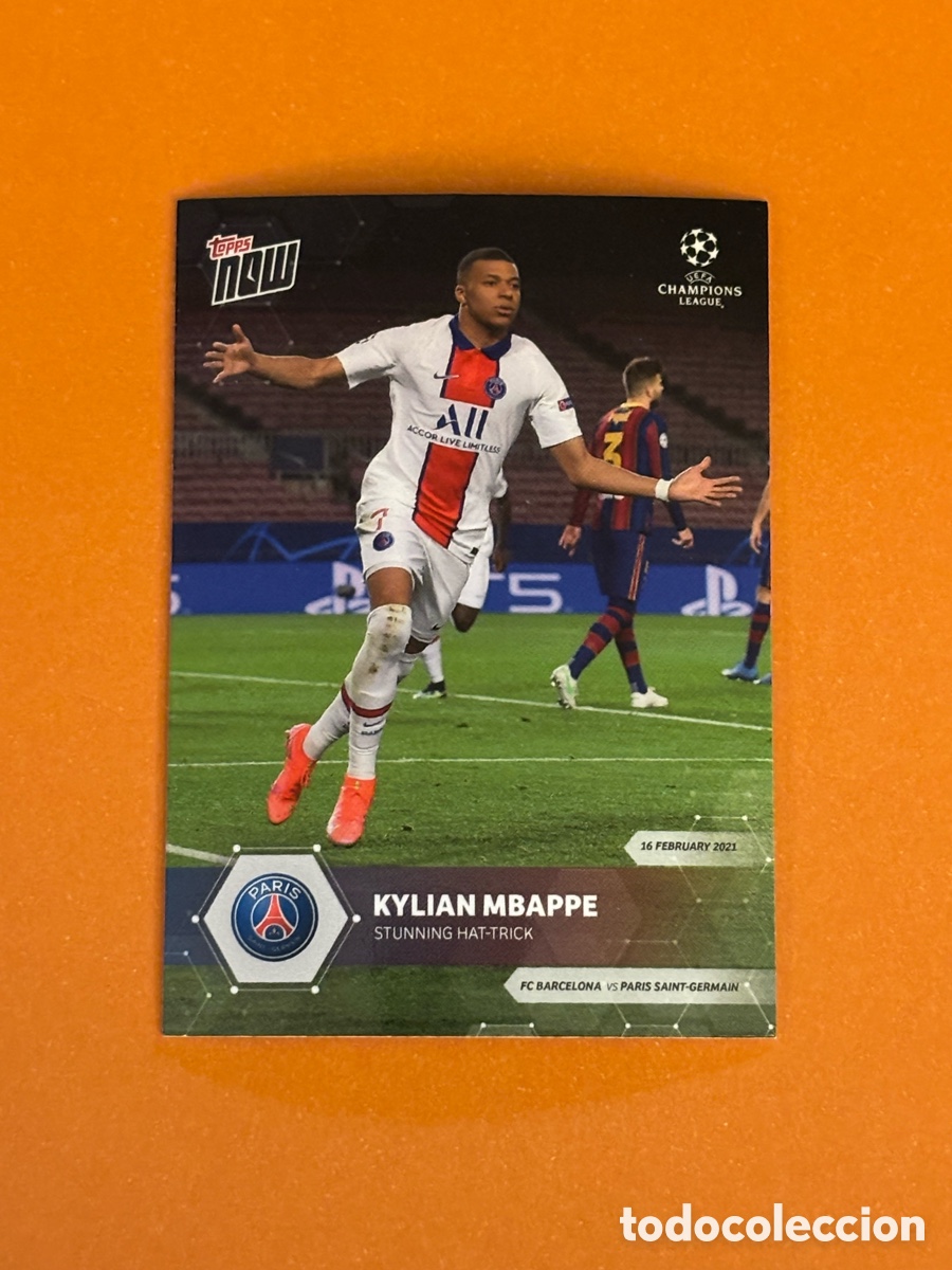 Cromos de f&uacute;tbol: TOPPS NOW CHAMPIONS 2020 2021 20 21 CROMO TOPPS FUTBOL N 041 PARIS SAINT-GERMAIN KYLIAN MBAPPE