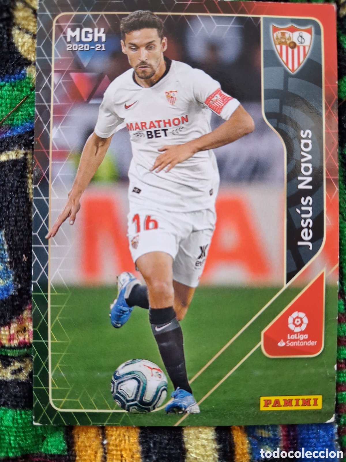 Cromos de f&uacute;tbol: JESUS NAVAS 274 SEVILLA PANINI MEGACRACKS 20 21 CROMO FUTBOL 2020 2021 - A13 PG388