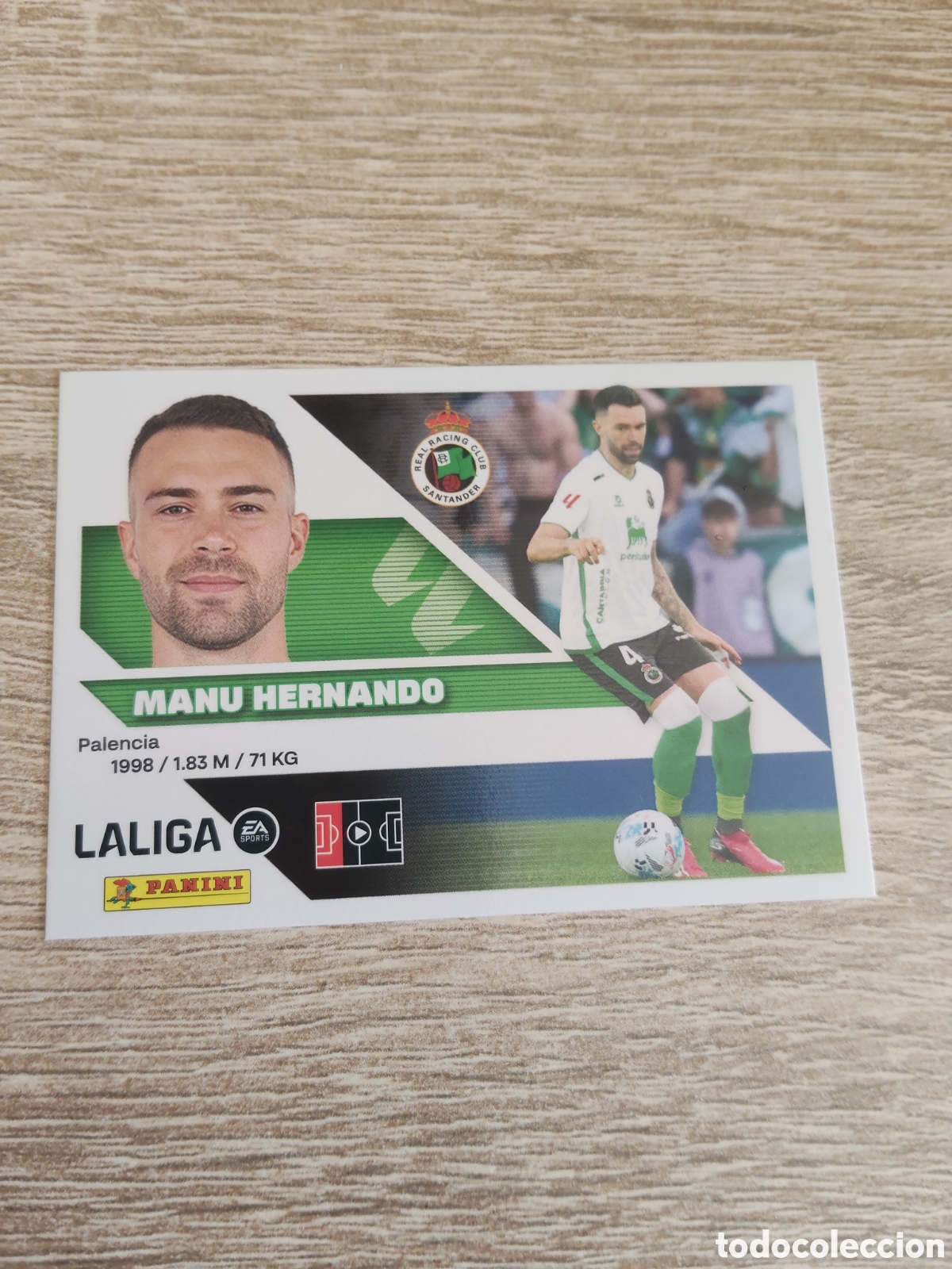Cromos de f&uacute;tbol: Manu Hernando Racing de Santander liga 2026 2027 26 27 ediciones este