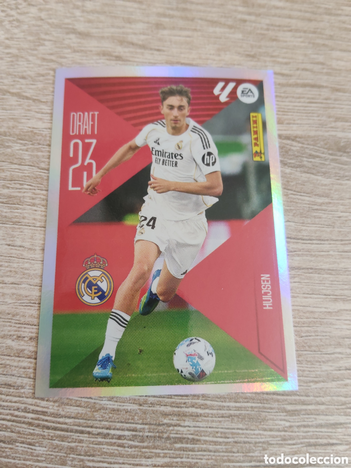 Cromos de f&uacute;tbol: Huijsen Real Madrid draft 23 liga 2026 2027 26 27 ediciones este