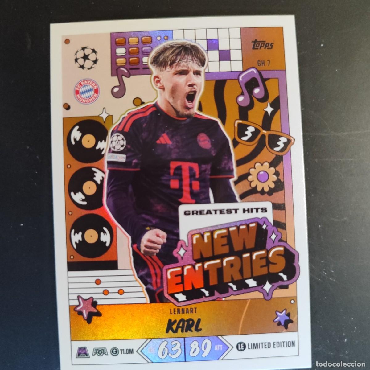 Cartes &agrave; collectionner de Football: 20 ANIVERSARIO MATCH ATTAX 26/27 UCL CARD NEW ENTRIES KARL BAYER DE MUNICH LE # GH 7 TOPPS