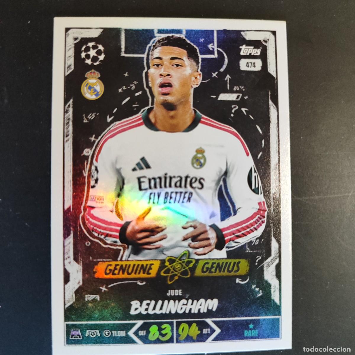 Cromos de f&uacute;tbol: 20 ANIVERSARIO MATCH ATTAX 26/27 UCL CARD GENUINE/GENIUS BELLINGHAM REAL MADRID # 474 TOPPS