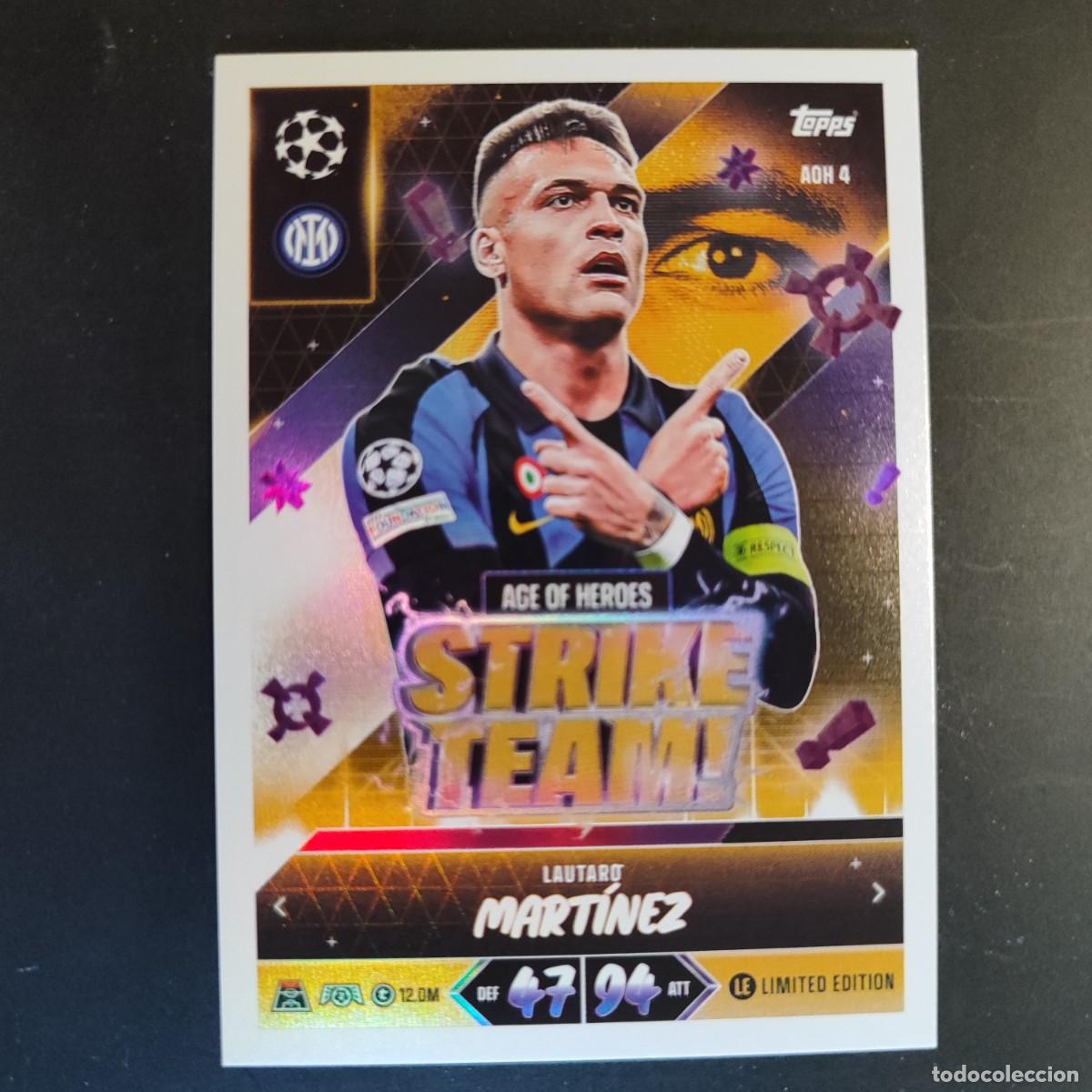 Cartes &agrave; collectionner de Football: 20 ANIVERSARIO MATCH ATTAX 26/27 UCL CARD STRIKE TEAM LAUTARO MARTINEZ INTER LE # AOH 4 TOPPS
