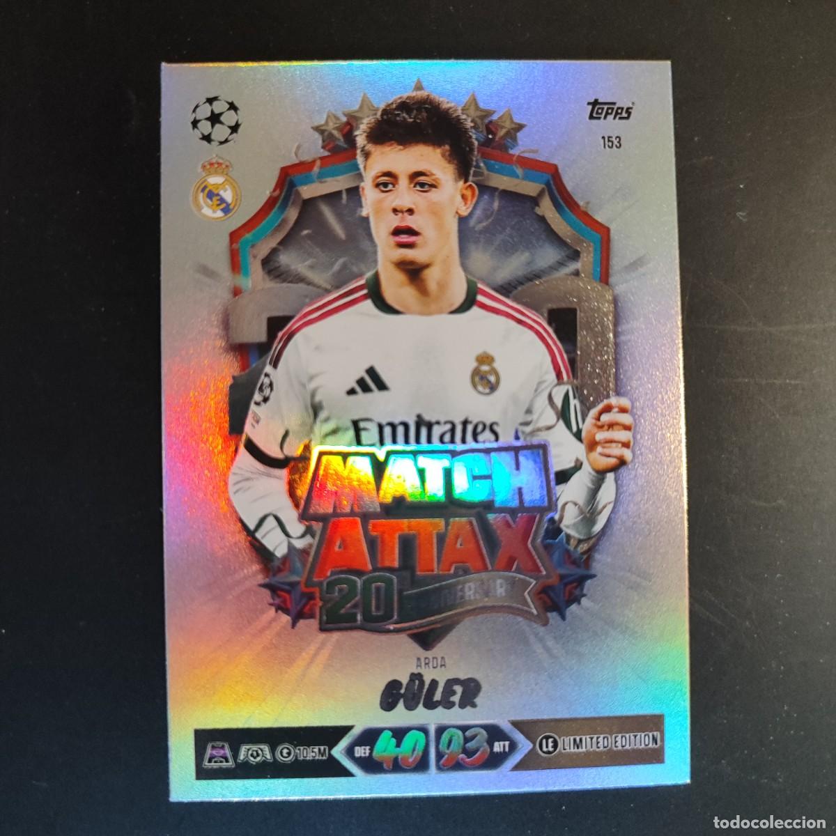 Cromos de f&uacute;tbol: 20 ANIVERSARIO MATCH ATTAX 26/27 UCL CARD 20 ANIVERSARIO GULER REAL MADRID LE # 153 TOPPS