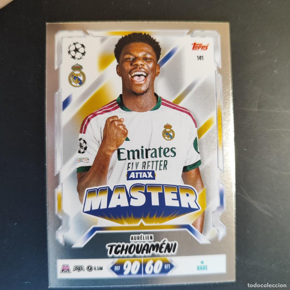 Cromos de f&uacute;tbol: 20 ANIVERSARIO MATCH ATTAX 26/27 UCL CARD MASTER TCHOUAMENI REAL MADRID # 141 TOPPS