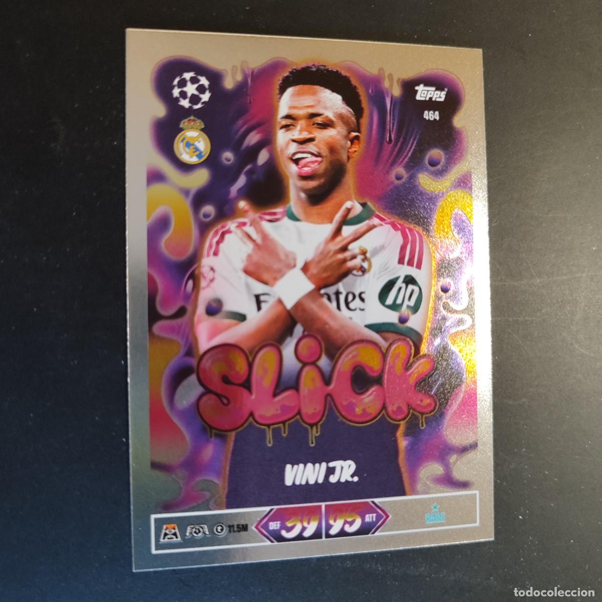 Cromos de f&uacute;tbol: 20 ANIVERSARIO MATCH ATTAX 26/27 UCL CARD SLICK VINI JR REAL MADRID # 464 TOPPS