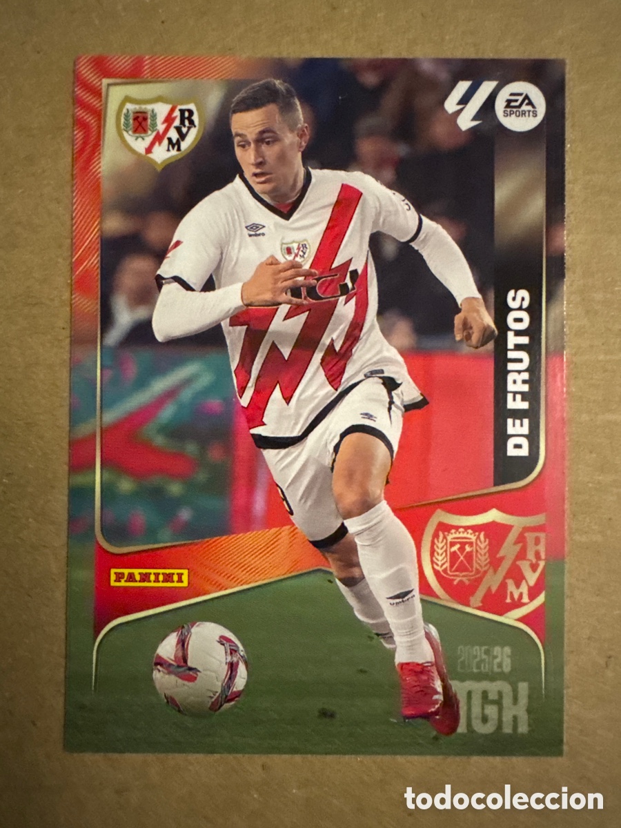 Cromos de f&uacute;tbol: # 303 De Frutos Rayo Vallecano Megacracks 25 26 2025 2026 MGK