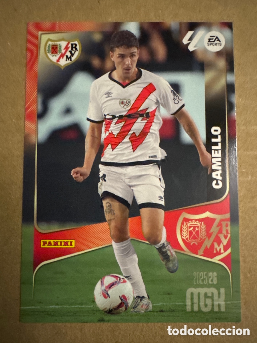 Cromos de f&uacute;tbol: # 305 Camello Rayo Vallecano Megacracks 25 26 2025 2026 MGK